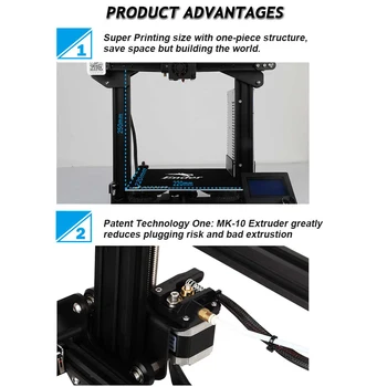Creality 3D-Ender-3 3D Printer DIY Kit 3D Drucker Selv samle 220 * 220 * 250mm med Genoptage Udskrivning af Masker 5