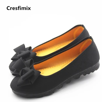 Cresfimix kvinder fashion forår & sommer slip på flade sko dame komfortable sorte loafers dame cool flok sommer sko a303 2