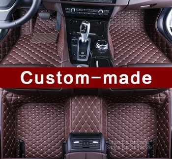 Custom fit bil gulvmåtter i en Audi A8 L S8 A8L D3 D4 D5 LWB/SWB høj kvalitet, luksus bil-styling tæpper vejr tæppe liners 2