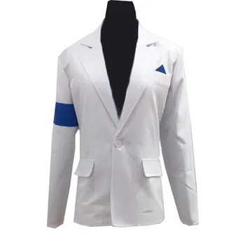 Custom Made Michael Jackson Smooth Criminal Passer til Michael Jackson Cosplay Kostume top+bukser+skjorte+slips+hat+rem 0