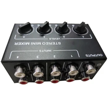 Cx400 Mini Stereo Rca 4-Kanals Passiv Mixer Lille Mixer Mixer med Stereo Dispenser til Live-og Studie 1