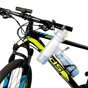 Cykel Vand Flaske Spray 500ML PE Dobbelt Lag Holde Cool Mountainbike Udendørs Sport Cykling vandflaske 0