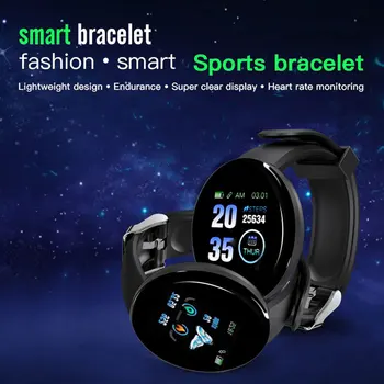 D18 Smart Ur Bluetooth Smart Vandtæt Armbånd Puls, Blodtryk Sport Tracker Skridttæller SmartWatch Mænd 1