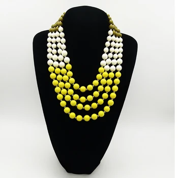 Dandie Elegant, sød, multi-lag farverige akryl perle halskæde, elegant feminin halskæde 0