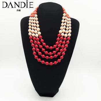 Dandie Elegant, sød, multi-lag farverige akryl perle halskæde, elegant feminin halskæde 4