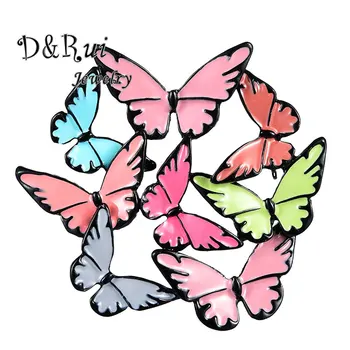 D&Rui Smykker Butterfly Pink Emalje Broche Pin-kode til Kvinder, Piger Bryllup Smykker Gave Charms Metal Nye Design Pels Brocher Pins 2