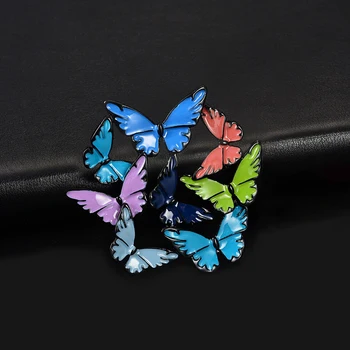 D&Rui Smykker Butterfly Pink Emalje Broche Pin-kode til Kvinder, Piger Bryllup Smykker Gave Charms Metal Nye Design Pels Brocher Pins 3