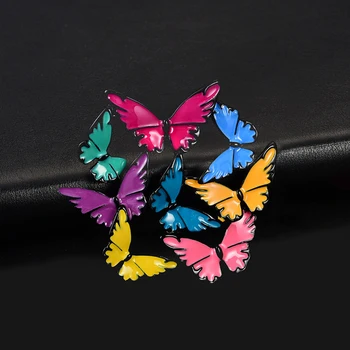 D&Rui Smykker Butterfly Pink Emalje Broche Pin-kode til Kvinder, Piger Bryllup Smykker Gave Charms Metal Nye Design Pels Brocher Pins 4