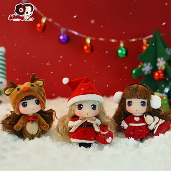 Ddung Dukke Ægte koreansk Tilpasset Toy Prinsesse Dukker BJD Mini Piger Fødselsdagsgave Nøgle Vedhæng Jule Dekoration 9CM 4