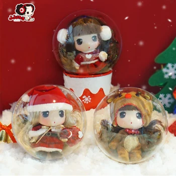 Ddung Dukke Ægte koreansk Tilpasset Toy Prinsesse Dukker BJD Mini Piger Fødselsdagsgave Nøgle Vedhæng Jule Dekoration 9CM 5
