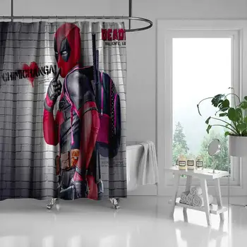 Deadpool Wade Winston Waterproof Polyester Fabric Shower Curtain for Bathroom 0