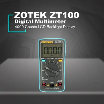 Digital Multimeter ZT98 ZT100 ZT101 ZT102 Amperemeter Voltmeter Modstand Frekvens baggrundslys Meter spænding, Diode, Frekvens 0