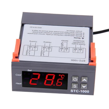 Digital temperaturregulator 220V og 12V 24V 2 Relæ Termostat Controller til Inkubator Opvarmning Køling Termoregulator 4