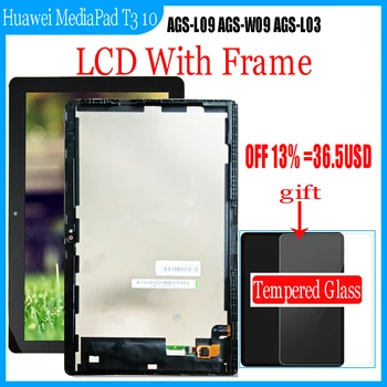 Digitizer Assembly 9.6 For Huawei MediaPad T3 10 AGS-W09 AGS-L03 AGS-L09 T3 9.6 LTE Glas Film LCD-Skærm med Touch screen 40570