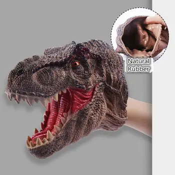 Dinosaur Dyr Blød Hånddukke Gummi Realistisk Jurassic Dinosaur Legetøj Haj Puppet Boy Toy Børn 0