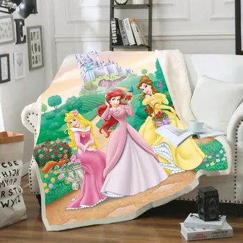 Disney Ariel Havfrue Prinsesse Print Tæppe, Dyne, Sengetøj til Børn Piger Gave Soveværelse Indretning Størrelsen Udvalg for Stilarter. 1