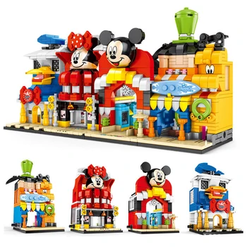Disney Serices Klassiske eventyr Anime-Filmen Toy byggesten Mickey, Minnie Duck Model slot BlocksToy gaver til børn 5