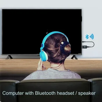 DISOUR Bluetooth-5.0 Audio Receiver Transmitter Med OLED-Skærm Til TV, PC bilsættet USB-3,5 MM AUX Stereo Trådløse Adapter Dongle 3