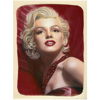 DIY Diamant Maleri Marilyn Monroe Diamant Broderi Mosaik Portræt Fuld Runde Rhinestones Pictures Home Decor Håndlavet Gave 4