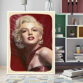 DIY Diamant Maleri Marilyn Monroe Diamant Broderi Mosaik Portræt Fuld Runde Rhinestones Pictures Home Decor Håndlavet Gave 5