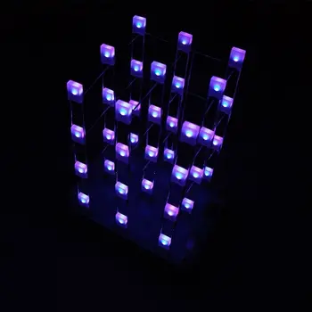 DIY Elektronisk Kit Touch Kontrol 3x3x4 Cube Flerfarvet LED Lys Terninger Diy Kits 2