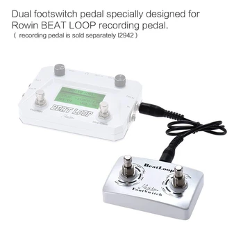 Dobbelt Fodpedal fodpedalen Pedal til BEAT LOOP Optagelse Effekt-Pedal med 6,35 mm Kabel 5