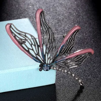 Donia Smykker stor størrelse butterfly brocher buket Farverige Enamel karton rømning og broche mode kvinders vintage tørklæde pins 2