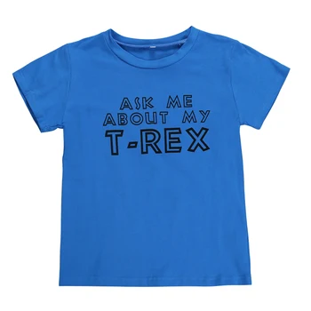 Drenge T-Shirt Sommer 2019 T-shirt dyreprint Børn Tshirt Børne Tøj Maskeret Dinosaur Spørge Mig Om Min T-Rex Fjorten dage Fornite 5