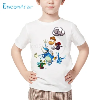 Drenge Tegnefilm Rayman Legends Eventyr Spil, Print T-shirt Baby Piger Sommeren Hvide Toppe Børn Casual Sjove T-shirt 0
