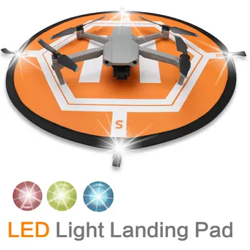 Drone Sammenklappelig Landing Pad Blinkende LED-Lys På Natten Parkering Forklæde Pad for Dji Mavic Mini Landing Pad Mavic Luft 2 Tilbehør 3