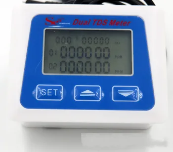 Dual probe Digital TDS Meter Online test, vand, demineraliseret vand kvalitet Tester Overvåge Temperatur tiden vise 3