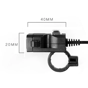 Dual USB Port 12V Vandtæt Motorcykel Styret Oplader 5V 1A/2.1 EN Adapter til Strømforsyning Stik Til Telefon, Digital Kamera, MP3/4 1