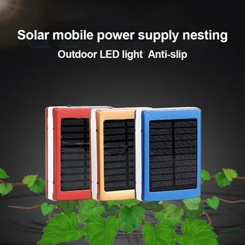 Dual USB Solar Mobile Power Bank Nesting Bærbare batterioplader Max Camping Lys OCT998 4