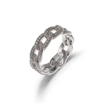 Dubai Kvinders Anillo Enkelte Hollowкольцо Sølv Ring Kvinders Lukkede Fuld Diamant Micro Sæt Zircon Ring Smykker 26810