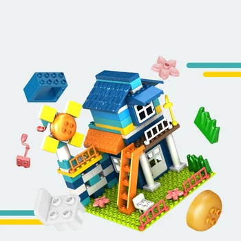 Duplos Familie Hus Klassiske Stor Størrelse byggesten ABS Plast DIY Japansk-Stil Hus Mursten Børn Pædagogisk Legetøj Gave 0