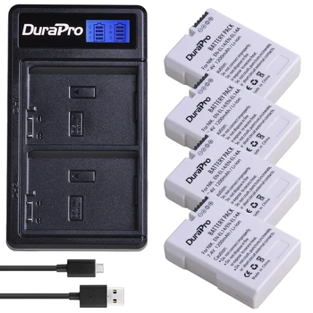 DuraPro DA-EL14a EN-EL14 EL14-Batteri + LCD-USB-Oplader til Nikon D5600,D5500,D5300,D5200,D5100,D3200,D3300,P7800,P7700,P7100 2