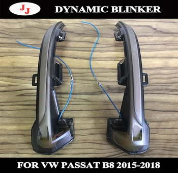 Dynamisk blinklys Lys For VW Passat B8 GT-2018 Arteon 2017 2018 Bil sidefløj bakspejlet Blinker LED-Indikator 0
