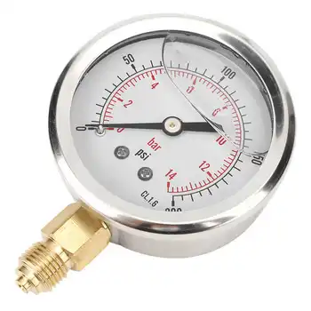 Dæktryk Meter TS-PGG604-14bar 1/4BSP Y60 Radial trykmåler til Industri, Husholdning trykmåling 2