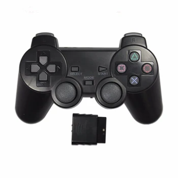 EastVita Gennemsigtig Farve Trådløse Controller 2,4 G analog Vibrationer Gamepad Controller til Playstation 2 PS2 Joysticket 5