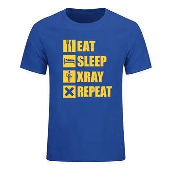 Eat Sleep Xray Shirt Sjove Rt Radiologi X-Ray Tech Bomuld Kortærmet Toppe Homme Nye Mode Mænd T-Shirt 5