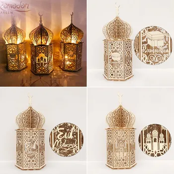 EID Lys Palace Træ Ornamenter EID Mubarak Ramadan Dekoration Islamiske Muslimske Part Indretning Eid Al Adha Ramadan Og Eid Indretning 3
