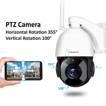 Einnov 4.5 Tommer 1080P 30X Zoom PTZ CCTV Sikkerhed Speed Dome Kamera, Video Overvågning, IP kamera vandtæt wifi To-Vejs Lyd 9605