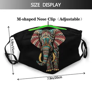 Elefant Munden ansigtsmaske Udsmykkede Elefant Farve Version Facial Mask Sjove Mode med 2 Filtre for Voksne 2