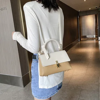 Elegant, Enkel, Design Kvinders Små Håndtasker Pu Læder skuldertasker Til Kvinder 2020 Mode Solid Farve Vilde Crossbody Taske 0