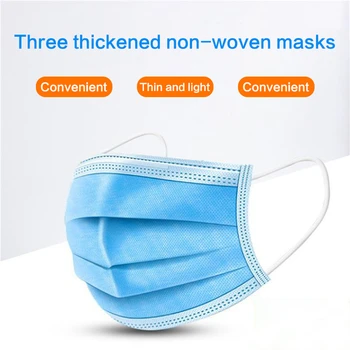 Engangs-Maske-Ansigt Masker Anti Dust 3 Lag Filter Ørekrog Ikke-Vævet Støvtæt Munden Maske FPP2 12-24 Timer Forsendelse 2