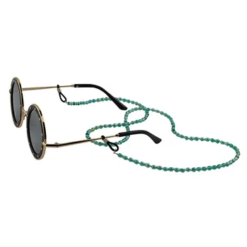 Engros-10stk Håndlavet smukke grønne beaded sort Monokel solbriller Perler, Kæder Briller 23494