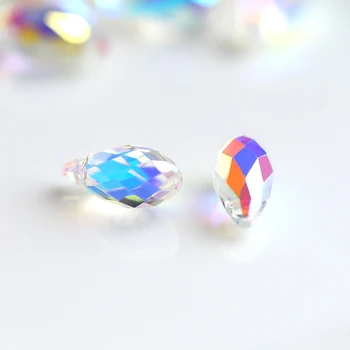 Engros-5.5x11mm,6.5x13mm Facetteret glas dråbeformet perler mixedcolor krystal perler til Armbånd, Halskæde, Ørering at Gøre 3