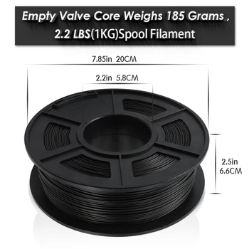 Enotepad PLA Carbon fiber 1 kg 2.2 lbs 3D-Printer Filament ingen boble 1.75 mm svært glødetråd til afføring model udskrivning 2