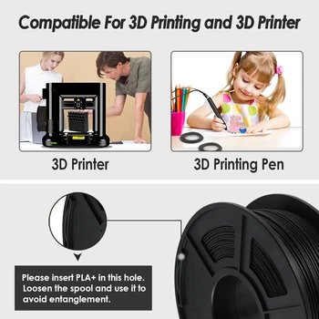 Enotepad PLA Carbon fiber 1 kg 2.2 lbs 3D-Printer Filament ingen boble 1.75 mm svært glødetråd til afføring model udskrivning 4