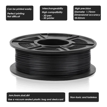 Enotepad PLA Carbon fiber 1 kg 2.2 lbs 3D-Printer Filament ingen boble 1.75 mm svært glødetråd til afføring model udskrivning 5